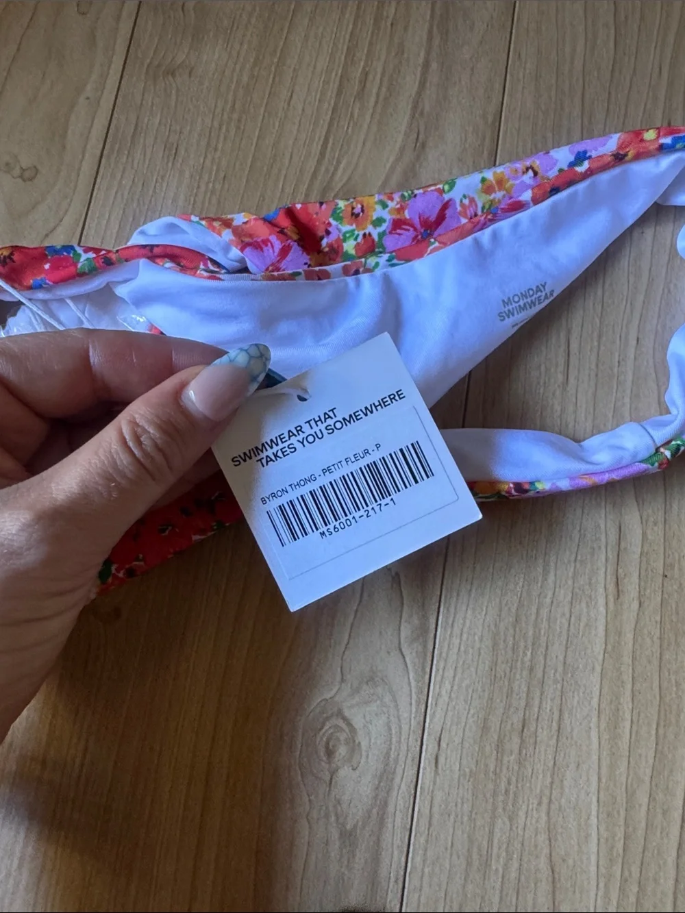 Monday Swimwear Byron Thong Petit Fleur